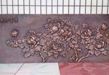 无锡精美绝伦的牡丹铜浮雕