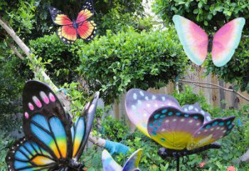 无锡花园玻璃钢仿真蝴蝶雕塑