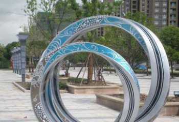 无锡铸造精良的不锈钢圆环雕塑