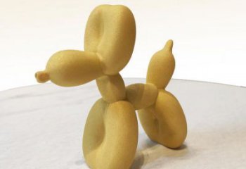 无锡黄色不锈钢雕塑狗，展现场面气势