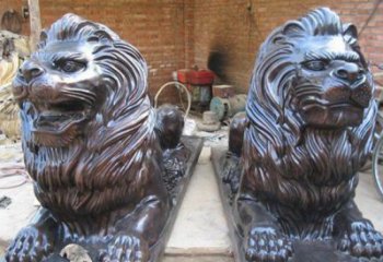 无锡汇丰狮子铜雕塑是由中领雕塑制作的一款狮子…