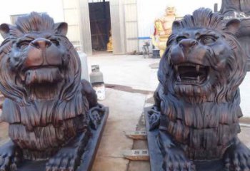 无锡汇丰银行狮子雕塑，精美雕塑展示您的财富