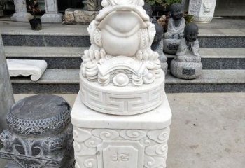 无锡金蟾立柱石动物雕塑