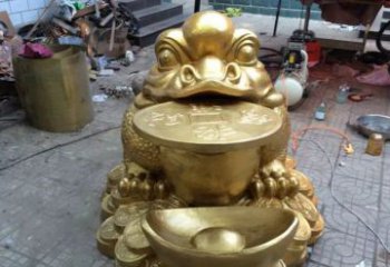 无锡铜质金蟾招财动物雕塑