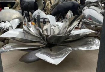 无锡镜面不锈钢荷花雕塑，精致优雅演绎着无限美丽