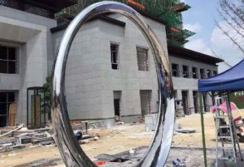 无锡镜面圆环不锈钢雕塑112