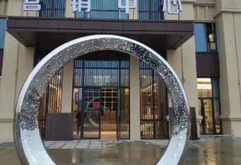 无锡镜面圆环不锈钢雕塑