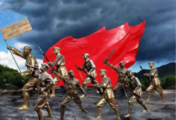 无锡纪念伟大革命先烈的红军雕塑