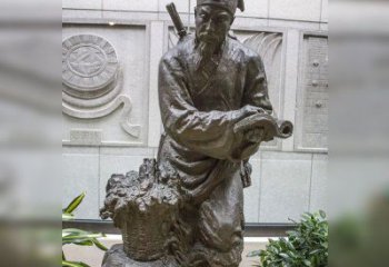 无锡中领雕塑自主研发了高雅李时珍铜雕，它以历…