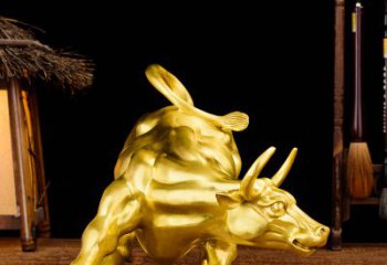 无锡鎏金华尔街铜牛生肖动物雕塑