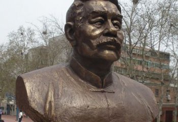 无锡鲁迅胸像名人铜雕是中领雕塑公司定制的一款…