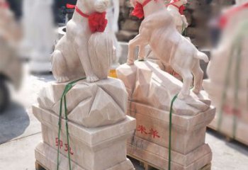 无锡卯兔·晚霞红12生肖石雕兔雕塑