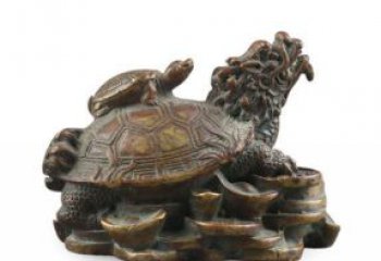 无锡雕塑非凡，铜雕龙龟母子精美