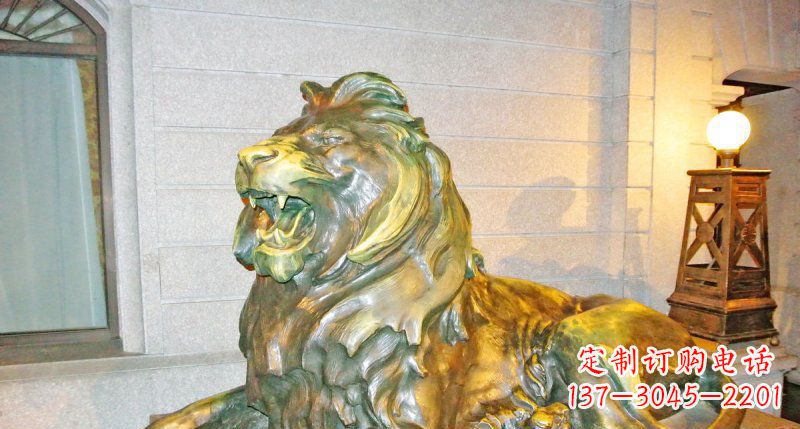 无锡趴着的西洋狮铸铜狮子铜雕