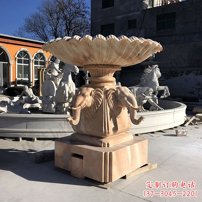无锡喷水大象喷泉雕塑