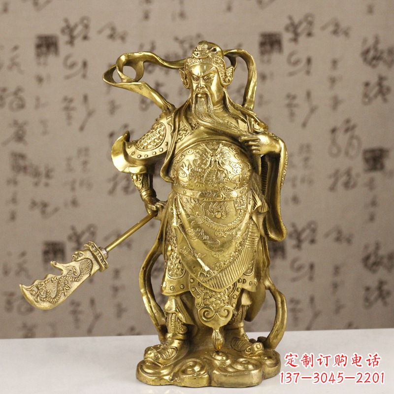 无锡中领雕塑|关羽铜像:令人惊叹的纯黄铜武财神