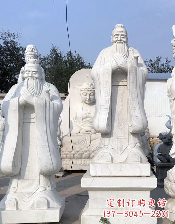 无锡青石孔子雕像
