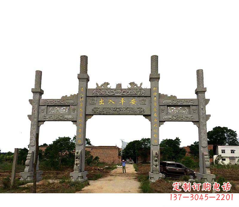 无锡三门牌坊石雕——传承古文化风韵