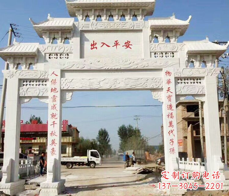 无锡三门石牌坊石雕艺术