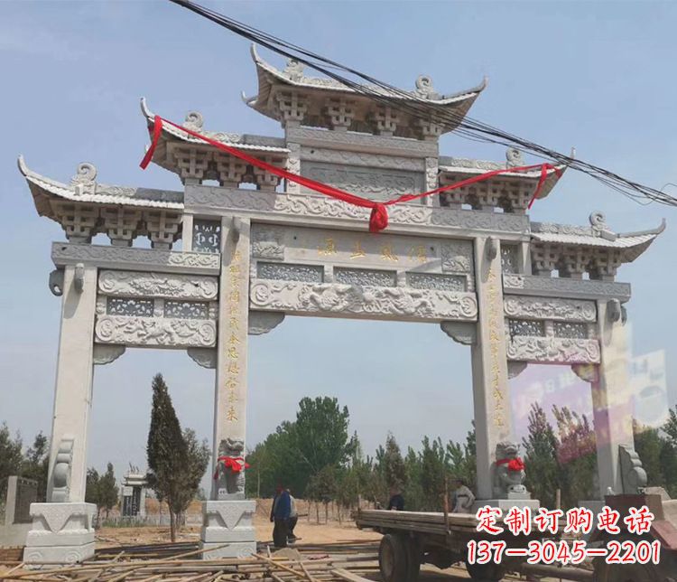 无锡中领雕塑-大理石牌坊石雕