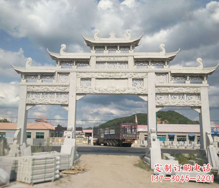 无锡精美大理石牌坊石雕——给您的家园增添优雅气质