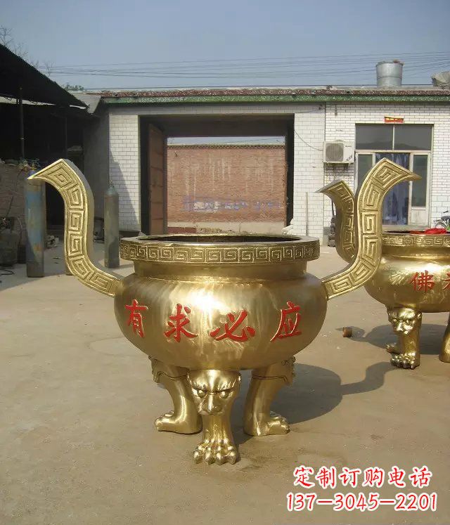 无锡三足香炉铜雕,装点你的寺庙