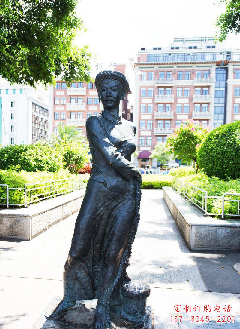 无锡民族风情女性青铜雕塑