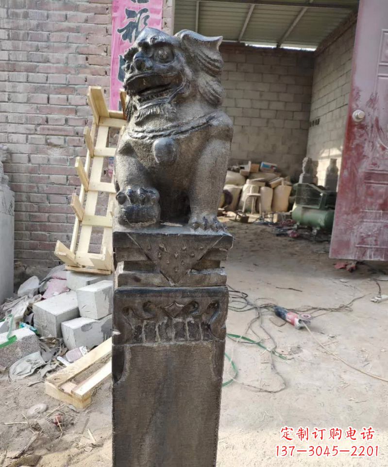 无锡狮子拴马雕塑，展现力量之美