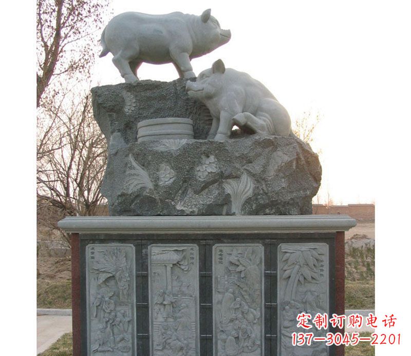 无锡十二生肖猪石雕——质地原生态传承千年文化