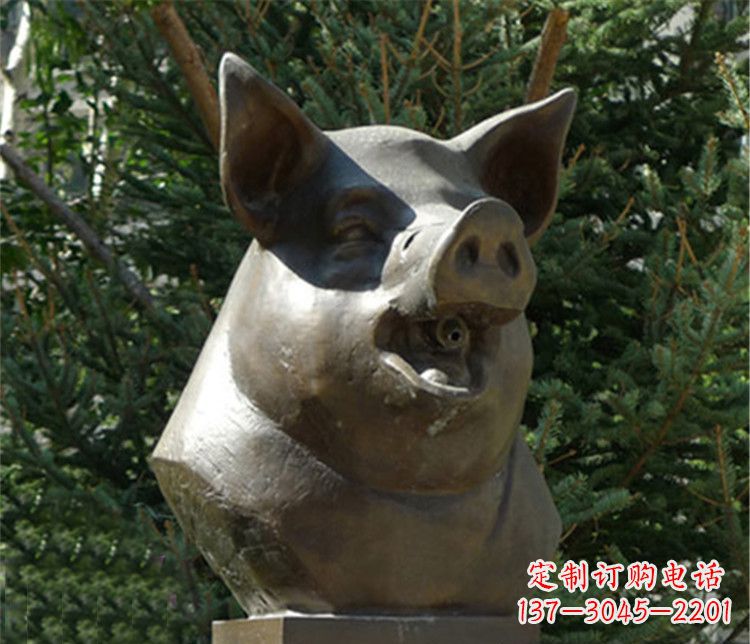 无锡十二生肖猪首铜雕，让你敬佩万年历史的艺术精髓