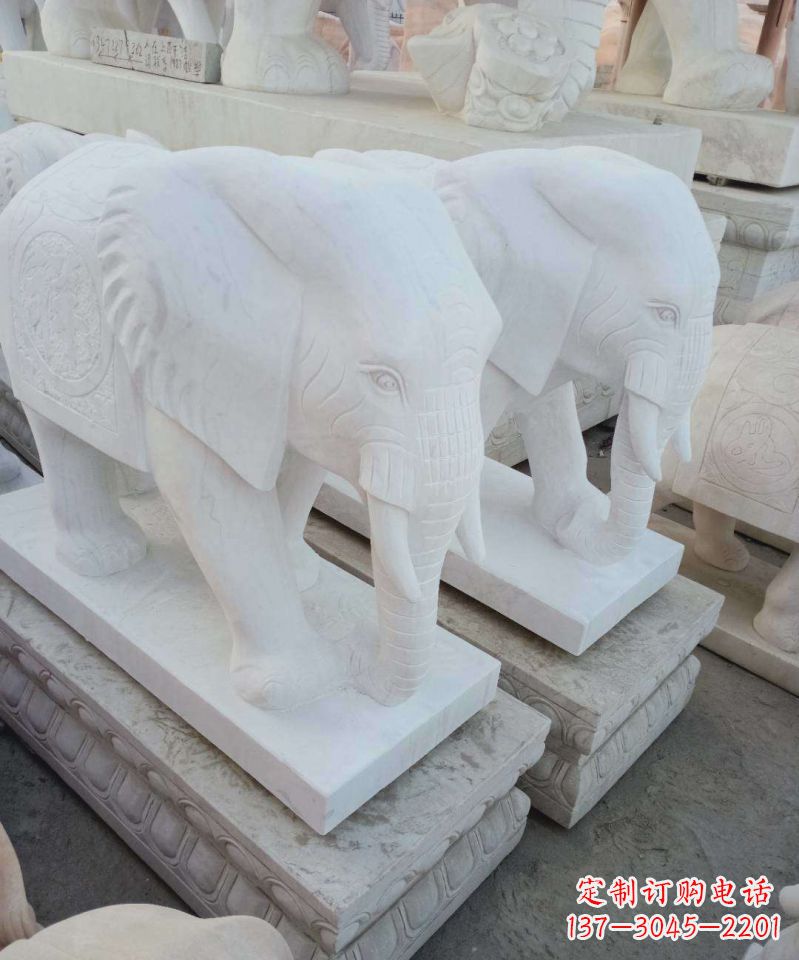 无锡大理石大象雕塑——实现您的理想家居空间