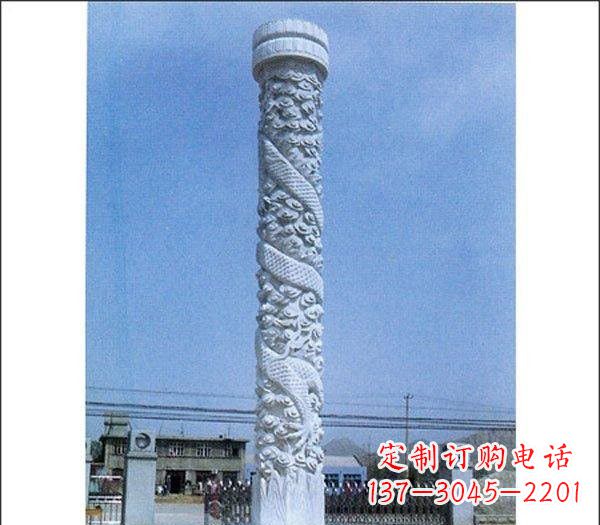 无锡中领雕塑厂家-优质定制龙柱石雕