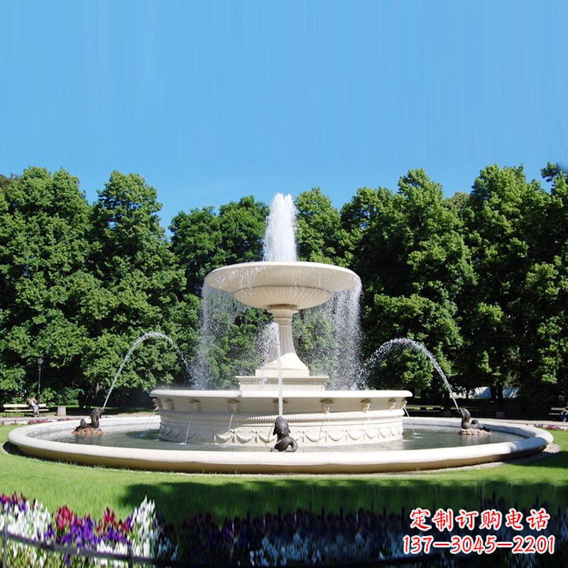 无锡风格多变的莲花喷泉雕塑