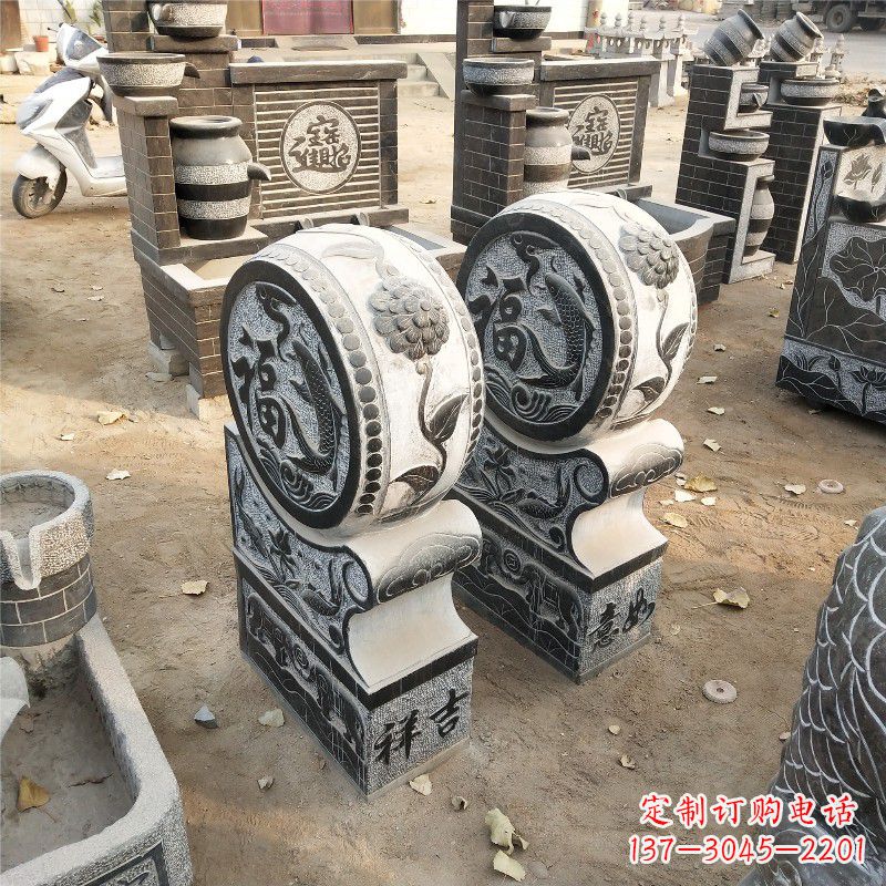 无锡石雕青石门墩雕塑