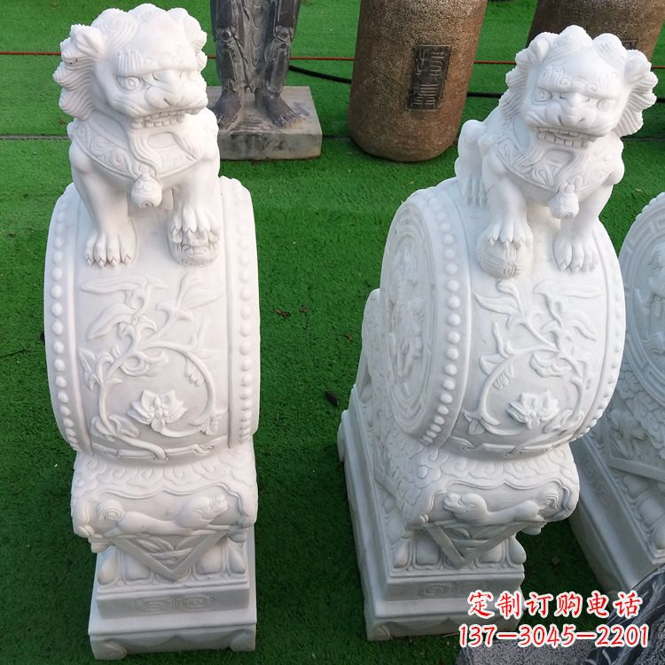 无锡石雕青石貔貅门墩雕塑