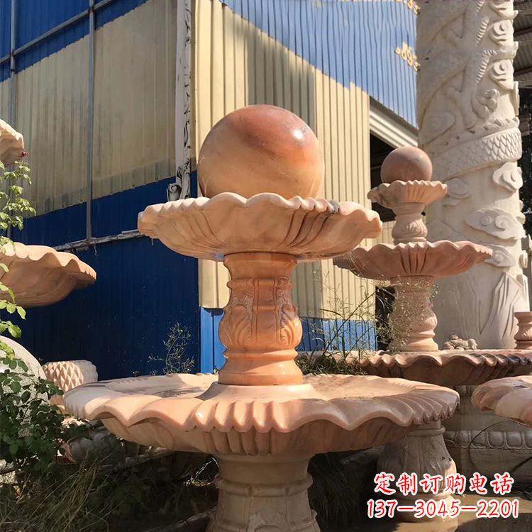 无锡石雕五福临门风水球