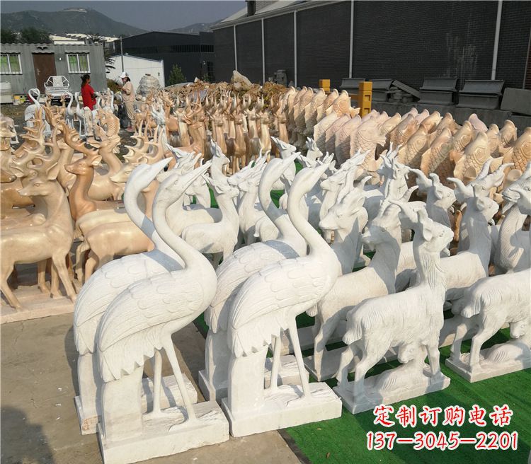 无锡石雕仙鹤雕塑