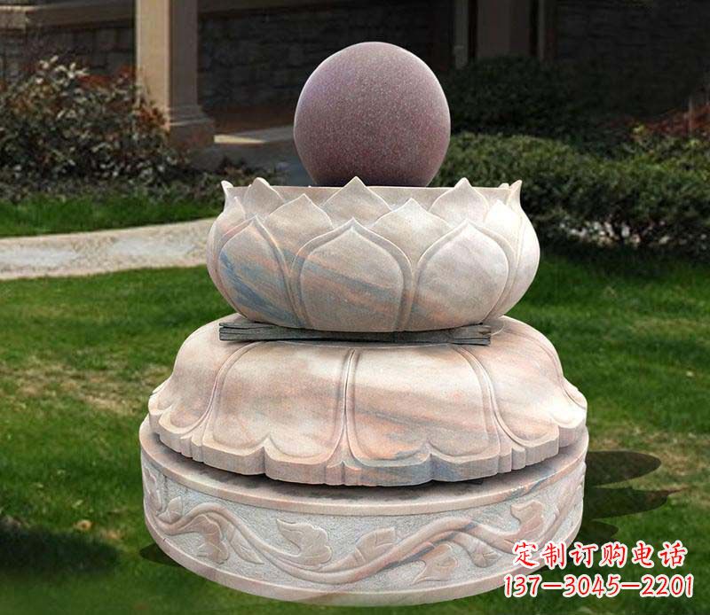 无锡石雕小区风水球雕塑