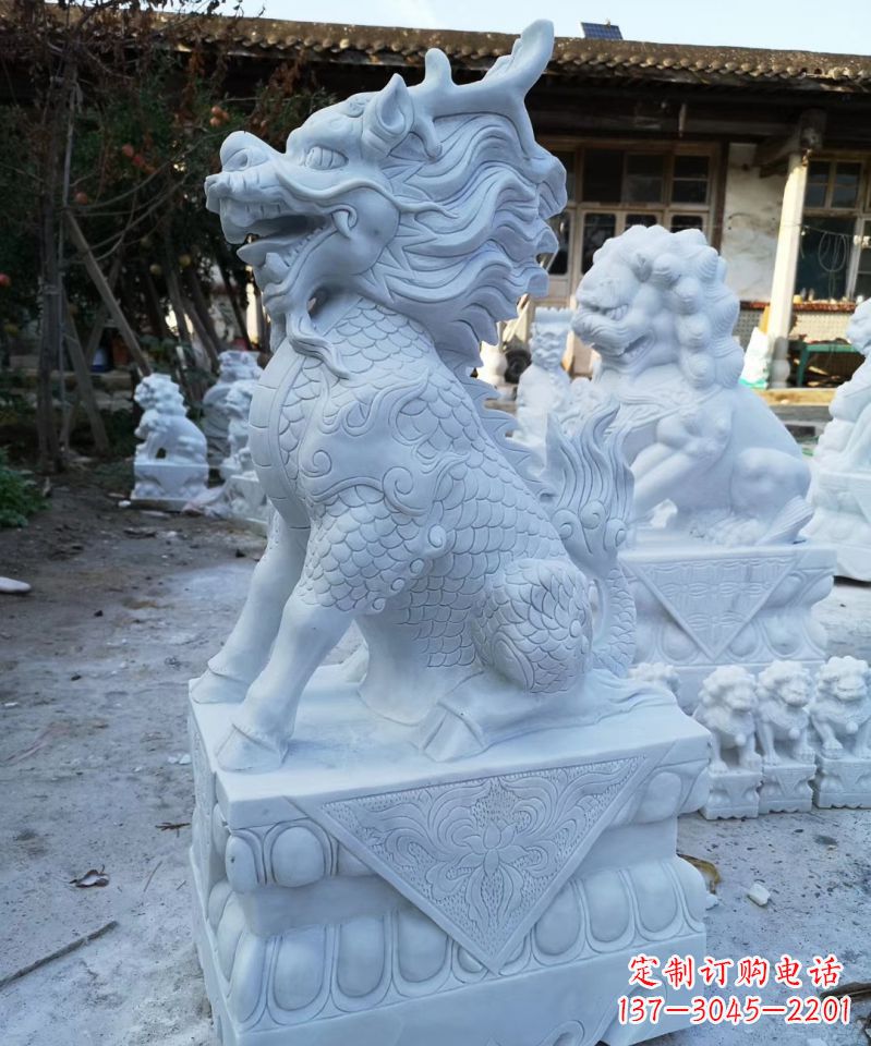 无锡石雕镇宅麒麟动物雕塑