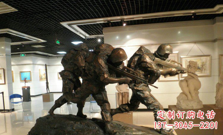 无锡士兵突击战士铜雕