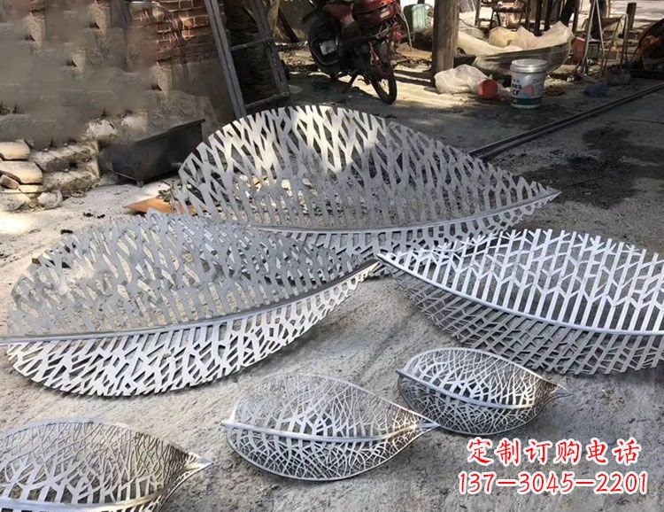 无锡树叶镂空不锈钢雕塑