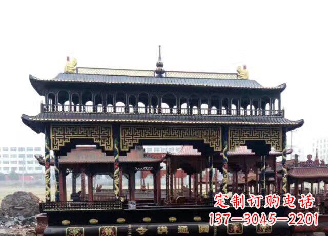 无锡双层方形铜香炉