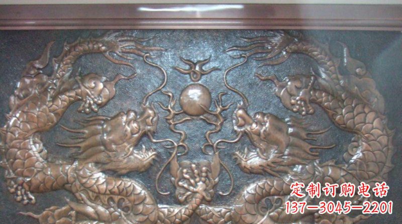 无锡双龙戏珠锻铜浮雕