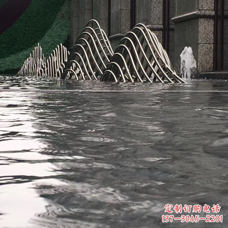 无锡水池水景假山不锈钢