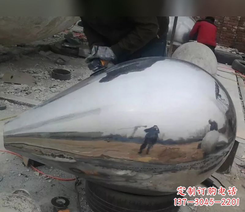 无锡水滴不锈钢商场雕塑