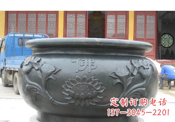 无锡水缸寺庙铜雕 (2)