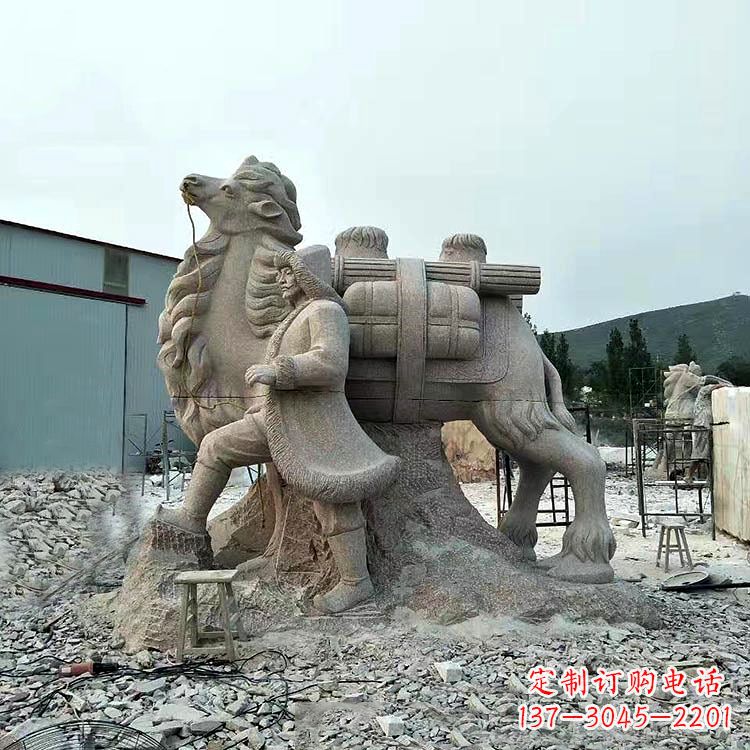 无锡丝绸之路骆驼情景石雕