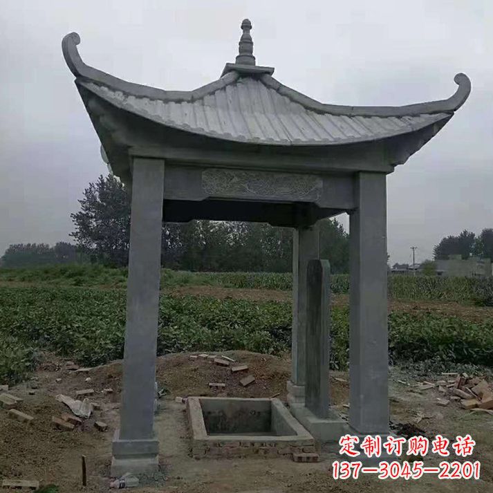 无锡四角庭院石凉亭