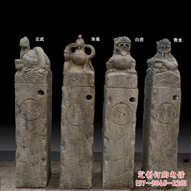 无锡四神兽拴马桩石雕