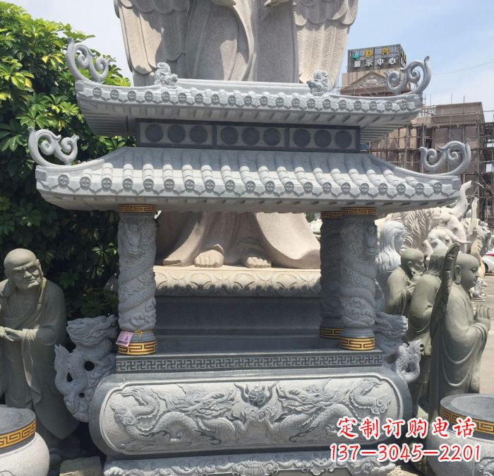 无锡寺庙景观仿古香炉石雕 (2)